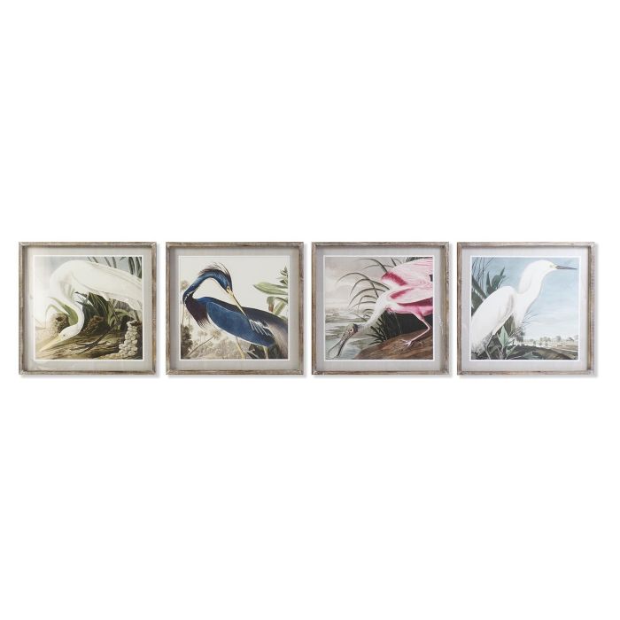 Cuadro Oriental DKD Home Decor Multicolor 2.5 x 60 x 60 cm (4 Unidades)