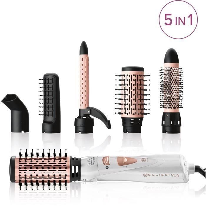 Cepillo soplador - Bellissima - My Pro GH18 1100 - Profesional con puntas de cerámica - Sistema Dry & Style 5 en 1 1 Cepillo soplador - Bellissima - My Pro GH18 1100 - Profesional con puntas de cerámica - Sistema Dry & Style 5 en 1 1