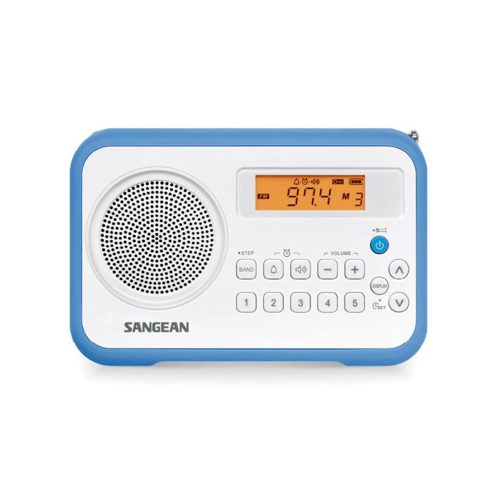 Radio Portátil Sangean PR-D18 Azul Blanco Ambar 1 Radio Portátil Sangean PR-D18 Azul Blanco Ambar 1