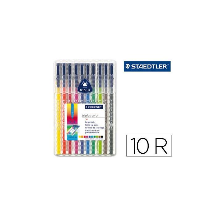 Rotulador Staedtler Triplus Color 323 Estuche De 10 Unidades Colores Surtidos