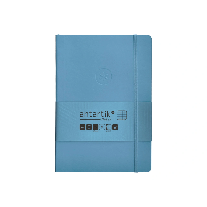 Antartik Cuaderno A5 Tapa Blanda Hojas Cuadriculadas Azul Claro 80 Hojas 80gr FSC 6