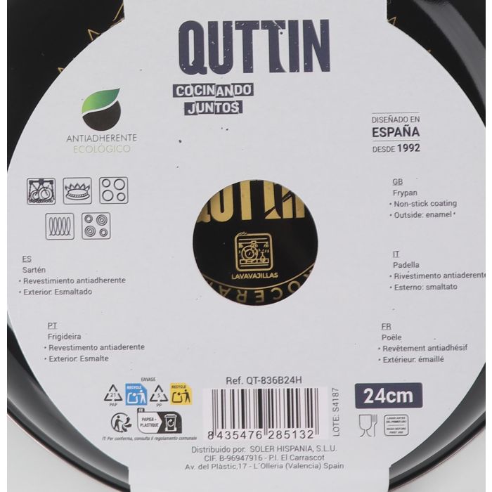 Inde Sartén Esmaltada Avin 24 cm (6 Unidades) 3