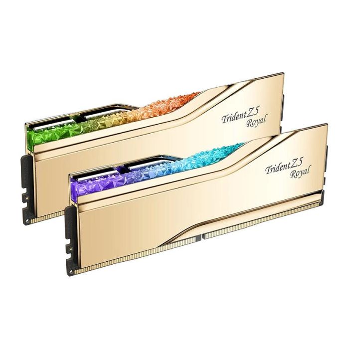G.Skill F5-6000J2836G16GX2-TR5G Trident Z5 Royal RGB 32 GB DDR5-6000 CL28 Intel XMP 3.0 2 x 16 GB Color Oro para PC 1