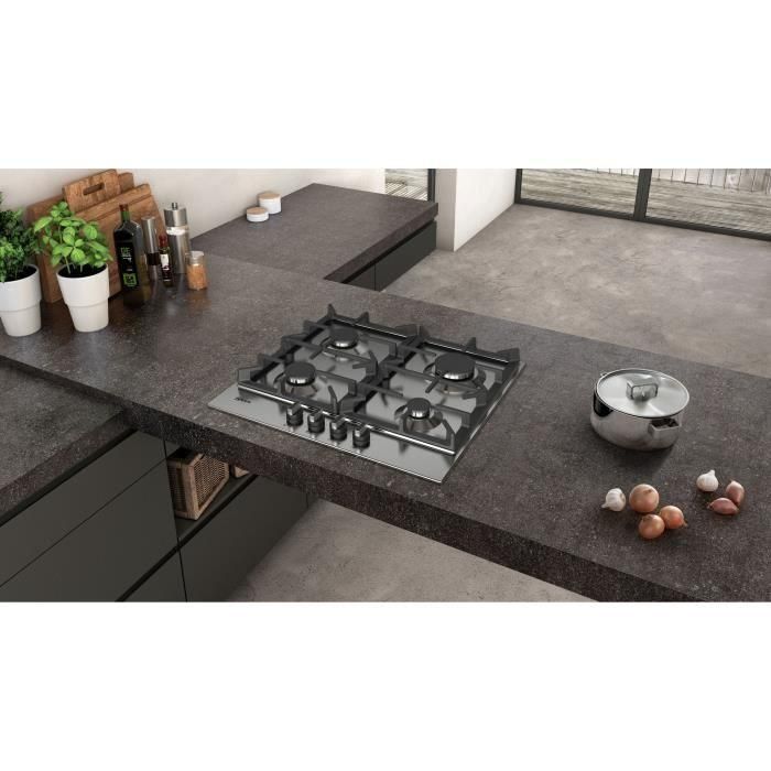 Mesa de Gas Neff T26Ds49N0 - 60Cm - 4 Chimeneas - Flameselect - Inox 4 Mesa de Gas Neff T26Ds49N0 - 60Cm - 4 Chimeneas - Flameselect - Inox 4