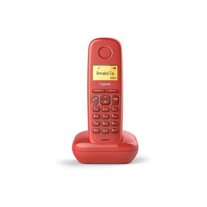 Gigaset S30852-H2802-D206 Teléfono Inalámbrico A170 Rojo, ECO DECT, Pantalla Iluminada, 50 Contactos, 18h Autonomía, Made in Germany 1 Gigaset S30852-H2802-D206 Teléfono Inalámbrico A170 Rojo, ECO DECT, Pantalla Iluminada, 50 Contactos, 18h Autonomía, Made in Germany 1