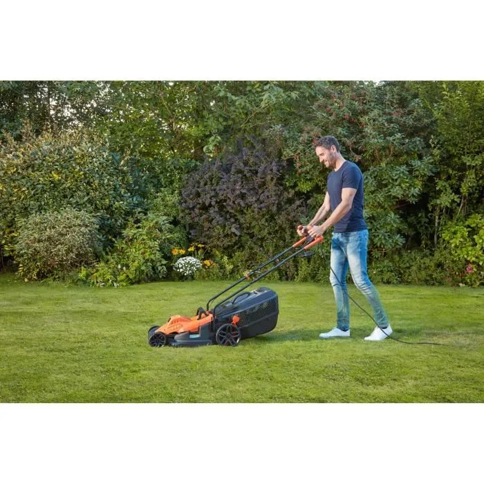 Black+Decker Cortacésped BEMW471BH-QS 1600W 38cm Ancho de Corte 45L Bolsa 600m² 2 Black+Decker Cortacésped BEMW471BH-QS 1600W 38cm Ancho de Corte 45L Bolsa 600m² 2