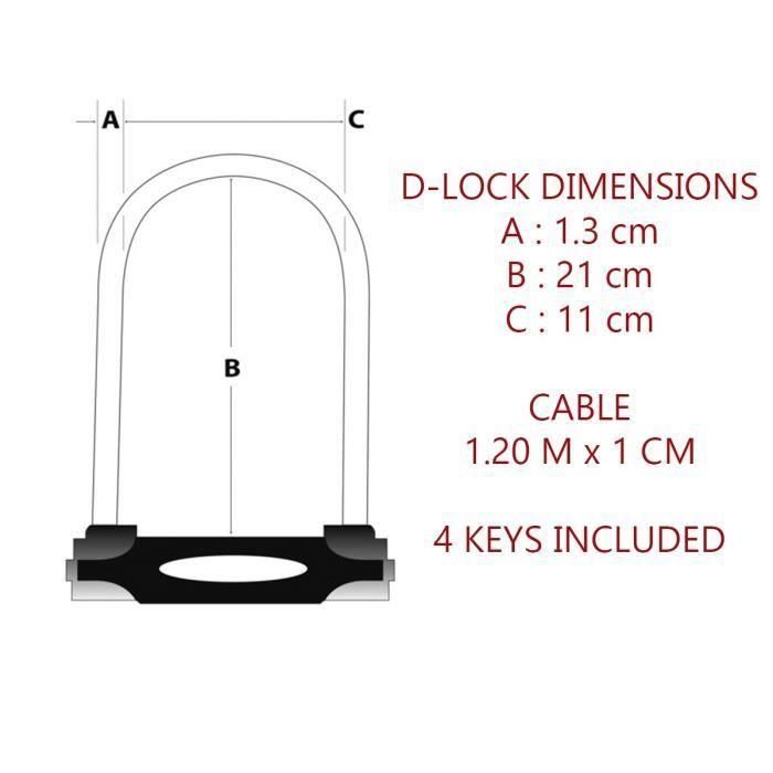 Cerradura MASTER LOCK U con Cable - Llave 4