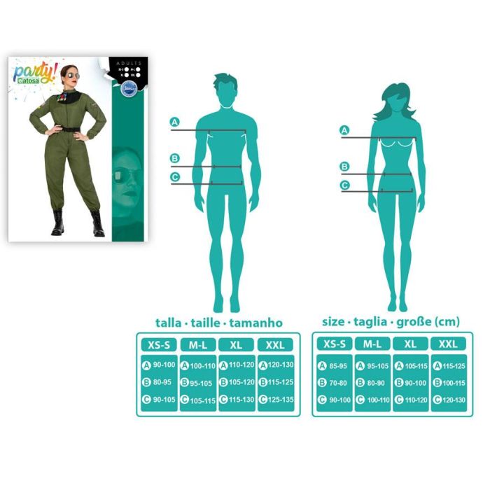 Disfraz Piloto Mujer Adulto Verde M-L 1 Disfraz Piloto Mujer Adulto Verde M-L 1