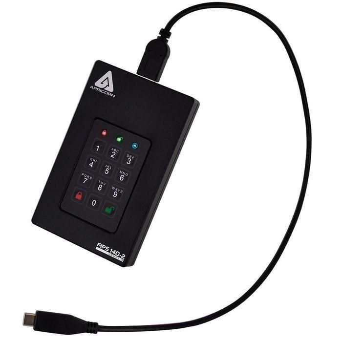 Apricorn SSD Aegis Fortress L3 2TB, USB 3.1, Protección por Contraseña, Cifrado Hardware AES XTS 256-bit FIPS 140-2 Nivel 3 2