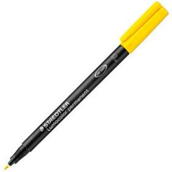 Rotulador permanente Staedtler 318 F Amarillo 0,6 mm (10 Unidades) 1