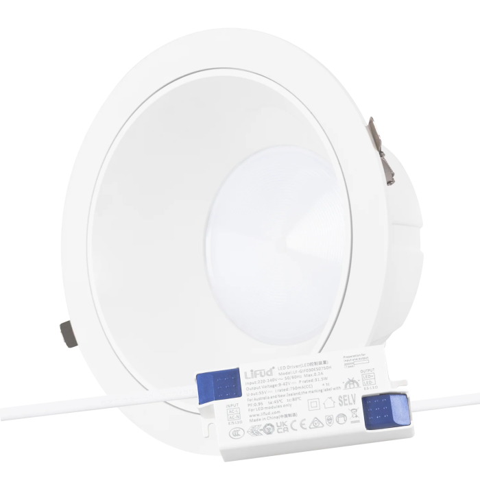 Foco Downlight Circular LED 30W 4200Lm 4000ºK Antideslumbrante UGR19 40.000H Oficina Hogar