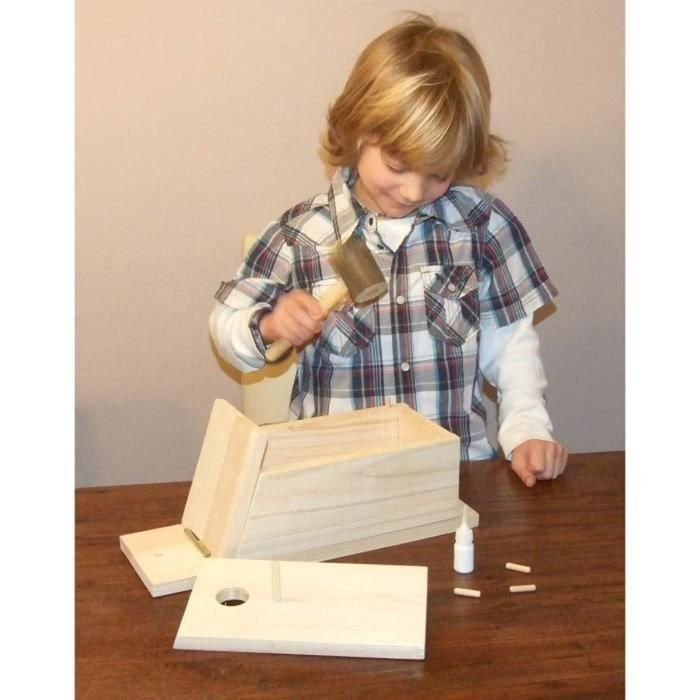 Kerbl Casita Nido para Pájaros Kit de Ensamblaje en Madera Natural con Percha y Tapa Plegable, Agujero Ø 3cm, 36x12x14cm 2 Kerbl Casita Nido para Pájaros Kit de Ensamblaje en Madera Natural con Percha y Tapa Plegable, Agujero Ø 3cm, 36x12x14cm 2