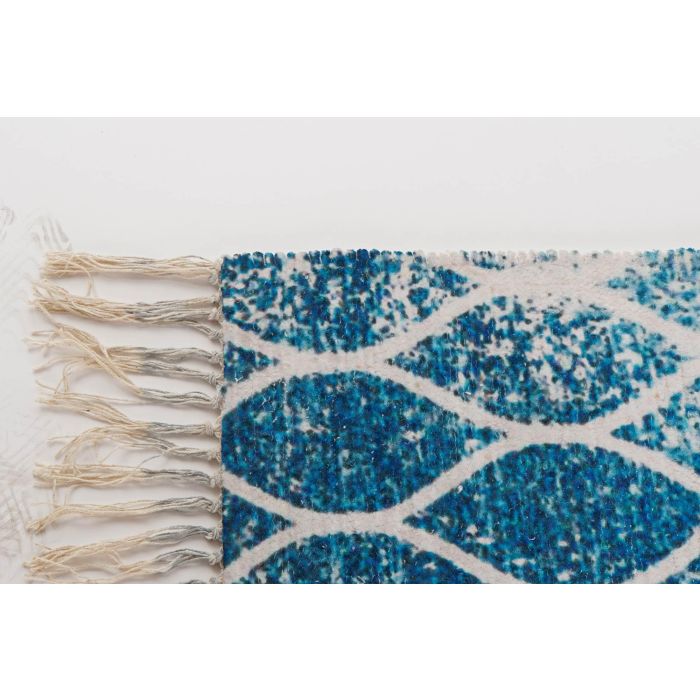 DKD Home Decor Alfombra Árabe Atusa Azul 240 x 60 cm Chenilla y Algodón 1