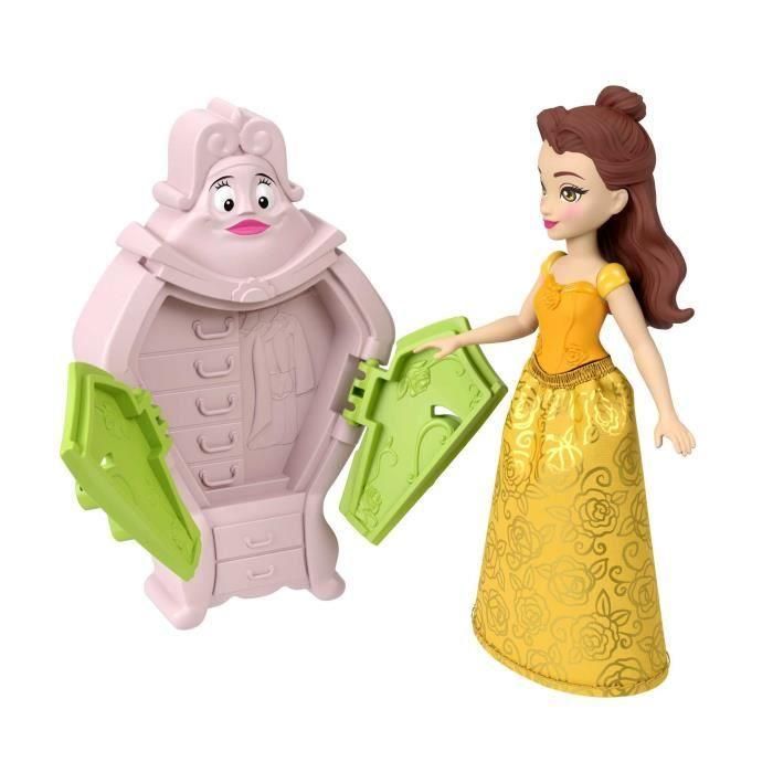 Mattel Jdp54 Castillo de Bella Disney Princess Casa de muñecas con múltiples zonas de juego y 4 figuras La Bella y la Bestia +3 años 1