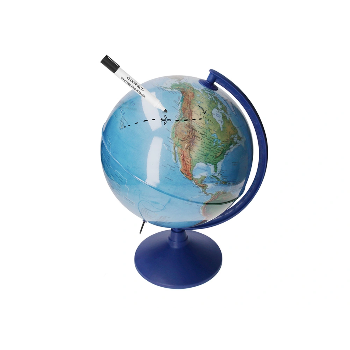 Liderpapel Globo terráqueo con luz físico y político escribible diámetro 30 cm 7