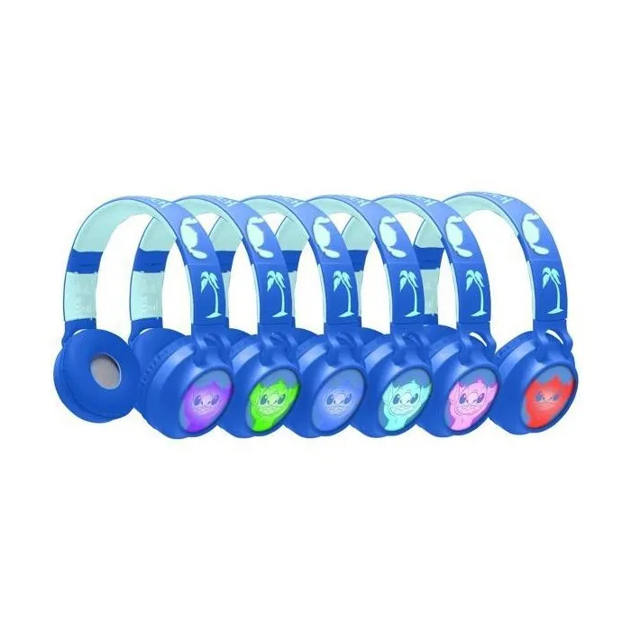 Lexibook Auriculares Bluetooth y Cable Plegables Diseño 3D Universo Stitch AAABR99512 con Limitación de Volumen 2