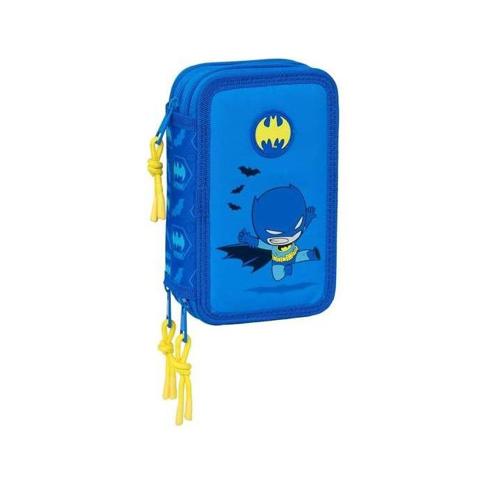 Safta Plumier Triple 37 Pcs Batman Preescolar 12,5x19,5x5,5 cm
