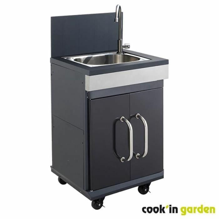 Cook'In Garden WT031T Módulo Fregadero Fidgi Integrable con Barbacoas Fidgi 3 y 4, Protector Salpicaduras, Acero Inoxidable Cook'In Garden WT031T Módulo Fregadero Fidgi Integrable con Barbacoas Fidgi 3 y 4, Protector Salpicaduras, Acero Inoxidable