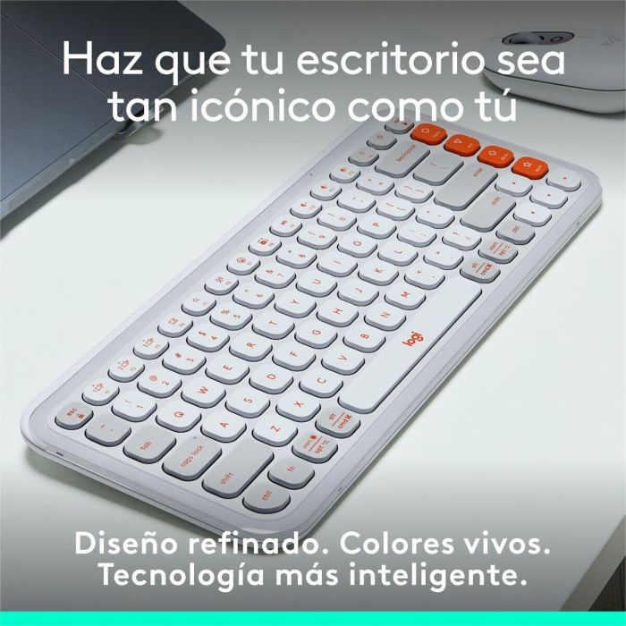 Logitech Teclado Inalámbrico Pop Keys Compacto, Multi-Dispositivo, Teclas Personalizables para Windows y Mac 10