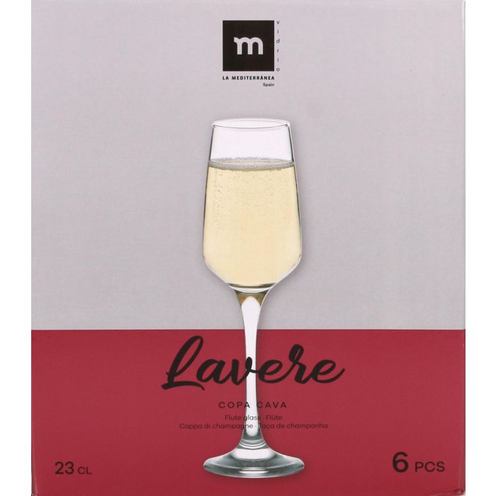 Set 6 Copas Champagne Lavere 230 ml - La Mediterranea (4 Cajas) 1 Set 6 Copas Champagne Lavere 230 ml - La Mediterranea (4 Cajas) 1