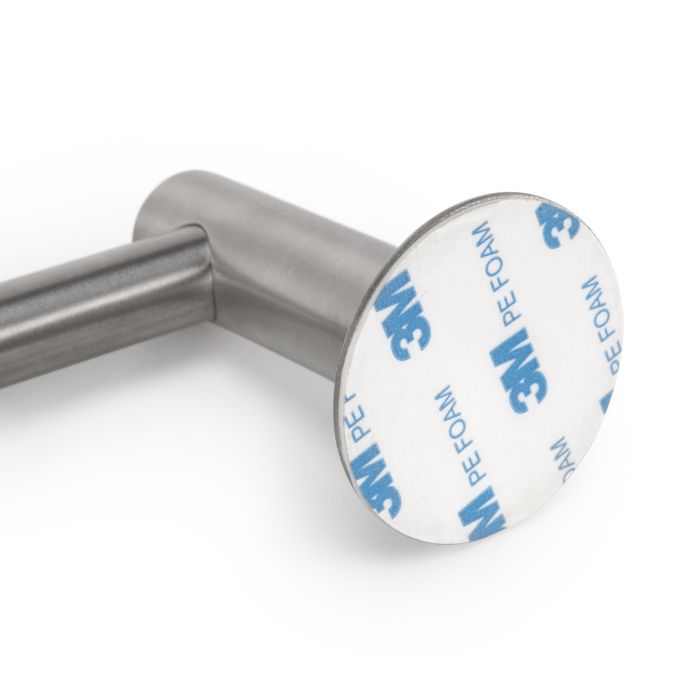 Emuca Colgador adhesivo de cocina con 5 ganchos Supra, Acero inoxidable 6