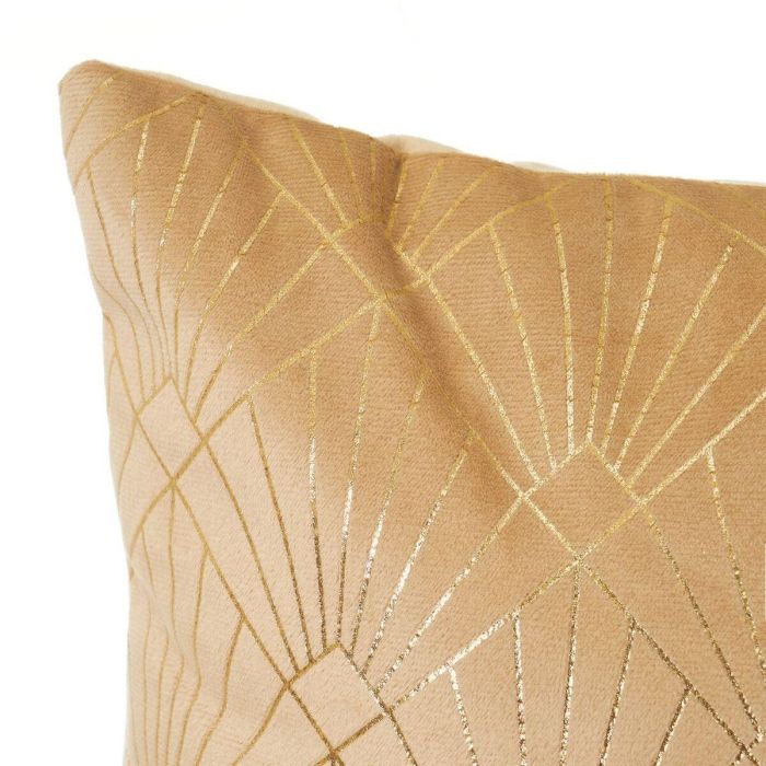 Cojín SUNRAY Beige Dorado Impreso Terciopelo 45 x 8 x 45 cm 2