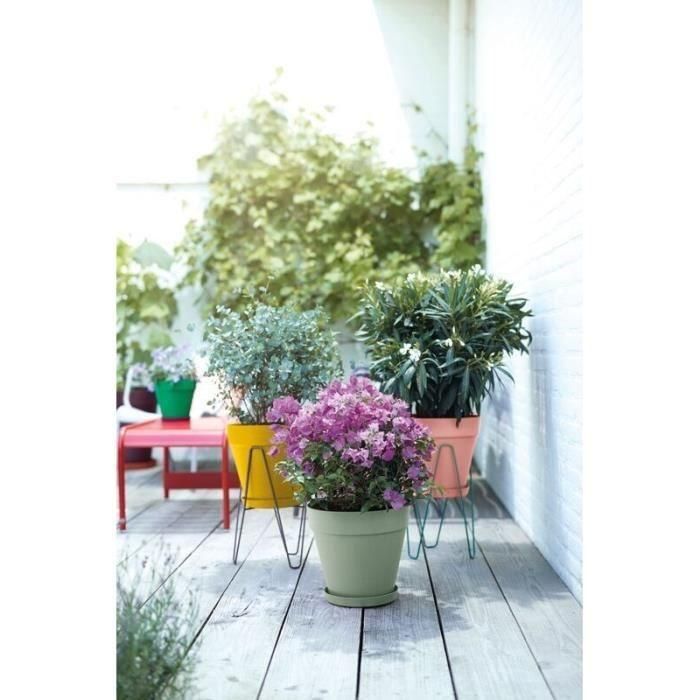 Loft Urban Round Flower Pot - Plastic - Percé - Tank - con ruedas - Ø40 - Verde 5 Loft Urban Round Flower Pot - Plastic - Percé - Tank - con ruedas - Ø40 - Verde 5