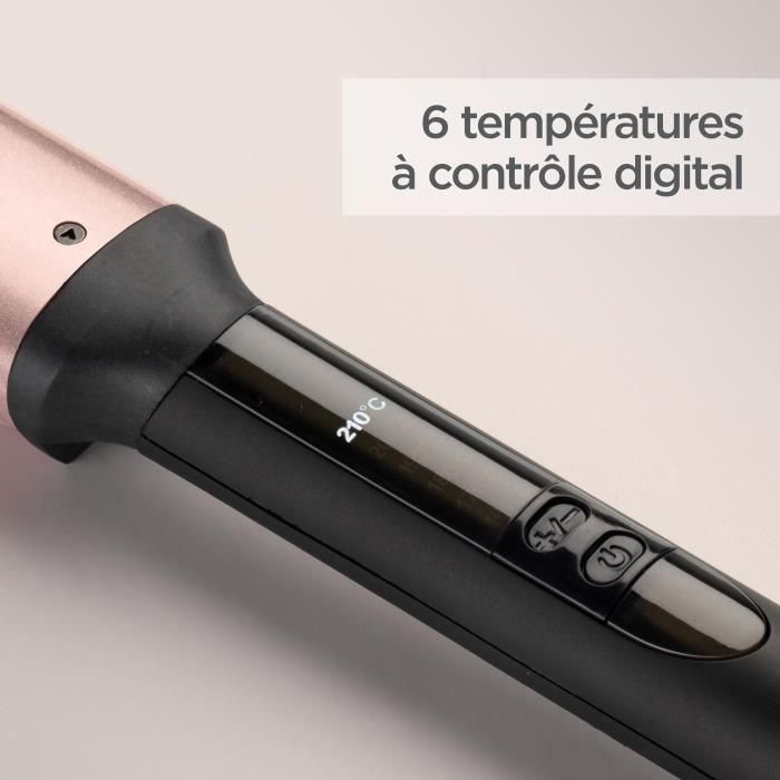 Rizador de varita ondulador ovalado - BABYLISS - C457E - Cuarzo-cerámica - 6 temperaturas 160°C a 210°C 3 Rizador de varita ondulador ovalado - BABYLISS - C457E - Cuarzo-cerámica - 6 temperaturas 160°C a 210°C 3