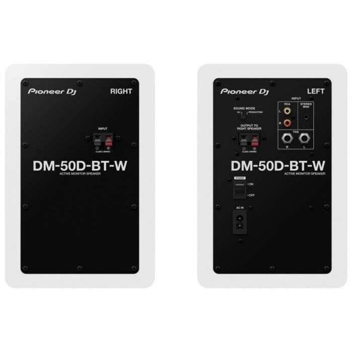 Pioneer DJ DM-50D-BT-W | Altavoces Monitorización Bluetooth Bass Reflex 2x25W | Modo DJ y Producción | Color Blanco 1