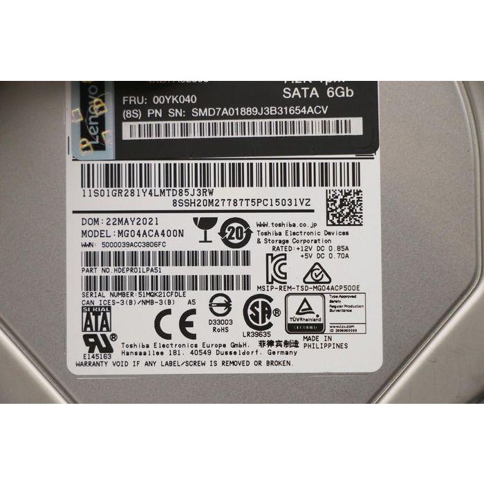 Lenovo 4TB SATA 7.2K 6GB 3.5" HDD Disco Duro Interno 4
