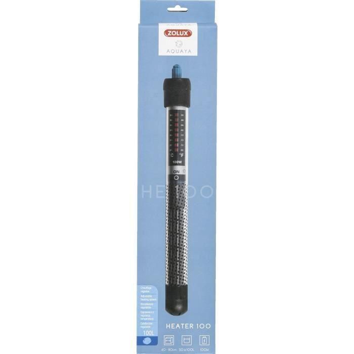 Calentador - Zolux - Para acuario - Temperatura regulable hasta 34°C - 100W Calentador - Zolux - Para acuario - Temperatura regulable hasta 34°C - 100W