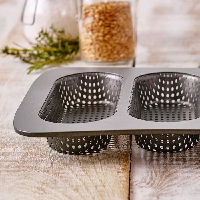 Molde para 3 Baguettes Grandes Perforado 28x28 cm - Quttin (6 Unidades) 2 Molde para 3 Baguettes Grandes Perforado 28x28 cm - Quttin (6 Unidades) 2