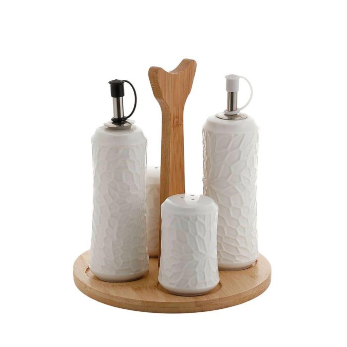 Aceitera Home ESPRIT Blanco Bambú Porcelana 1 Aceitera Home ESPRIT Blanco Bambú Porcelana 1