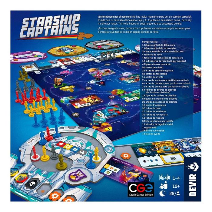 Devir Juego de Mesa Starship Captains - Estrategia para 1-4 Jugadores, Edad 12+ 2