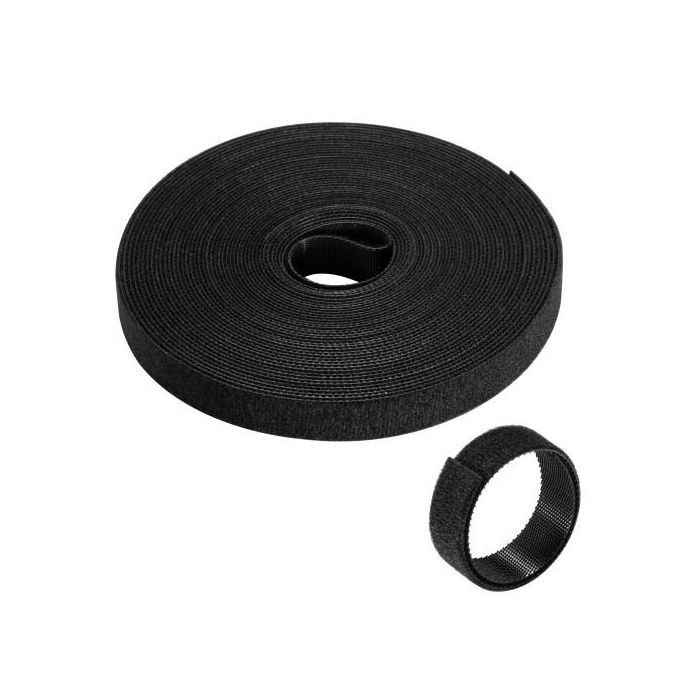 Ewent Rollo de Brida Nylon Hoop -Loop Reutilizable Tipo Velcro 15Mm X 10M, 97-15Mm, Negro 0 Ewent Rollo de Brida Nylon Hoop -Loop Reutilizable Tipo Velcro 15Mm X 10M, 97-15Mm, Negro 0