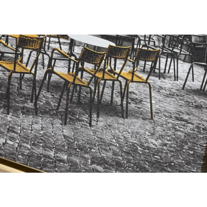 DKD Home Decor Cuadro Loft Urbano Dorado Negro Colores Surtidos 73x53x3.5 cm Pack 2 Unidades (Lienzo, PS) 3