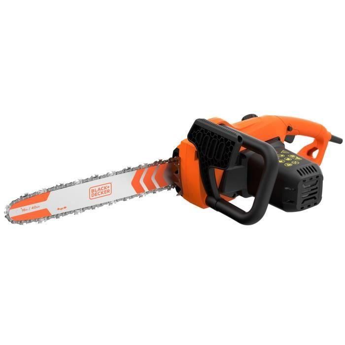 BLACK+DECKER BECS2040-QS Motosierra con cable 2000 W, barra 40 cm, tensor de cadena sin herramientas BLACK+DECKER BECS2040-QS Motosierra con cable 2000 W, barra 40 cm, tensor de cadena sin herramientas