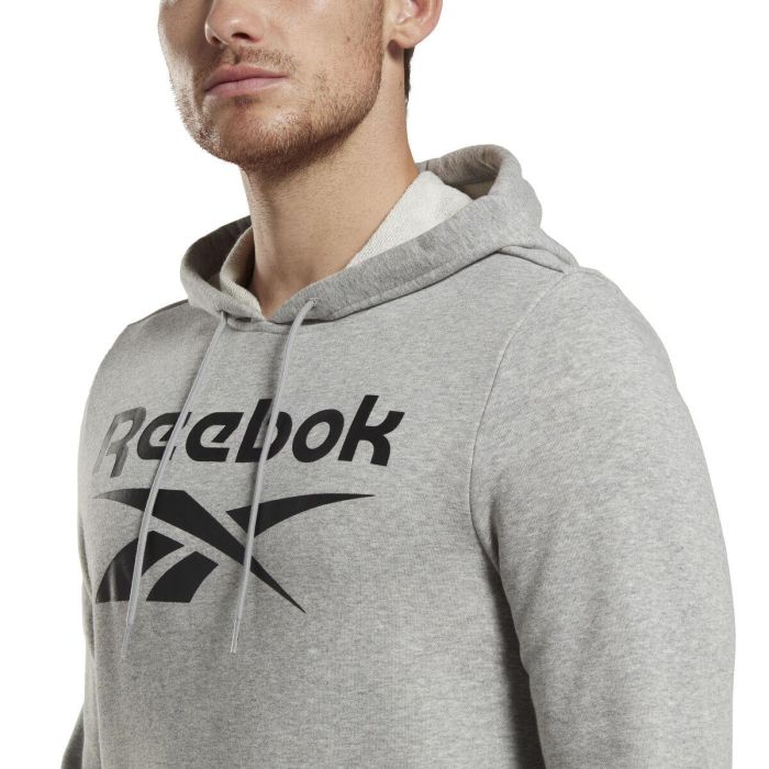 Sudadera con Capucha Hombre Reebok FT BIG LOGO OTH HZ8786  Gris 2 Sudadera con Capucha Hombre Reebok FT BIG LOGO OTH HZ8786  Gris 2