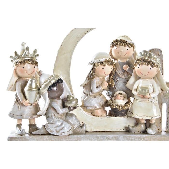 DKD Home Decor Figura Navidad Tradicional Niños Resina Marron Beige 4 x 10.5 x 25 cm 1