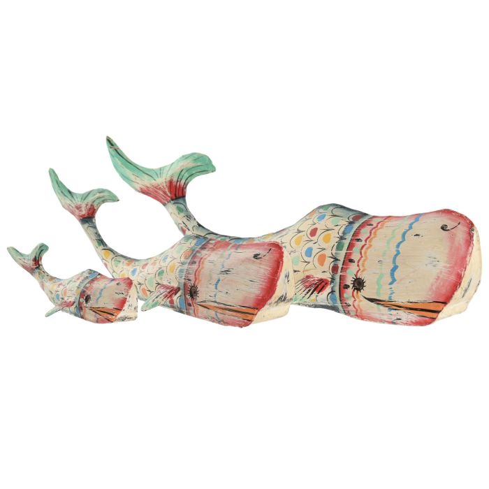 Decoracion Pared Mediterraneo DKD Home Decor Blanco Multicolor 14 x 46 x 12 cm Set de 3 (2 Unidades) 2