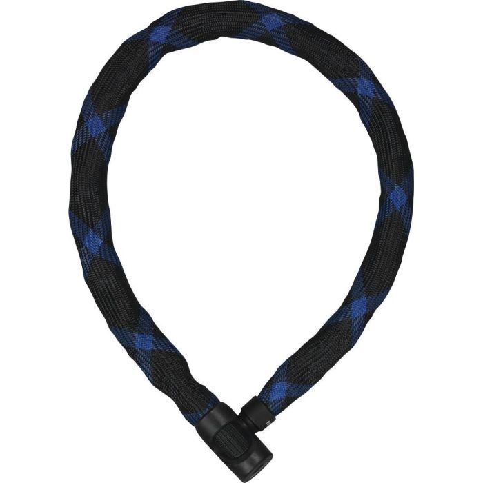 ABUS 7210/85 Candado de Cadena Ivera para Bicicleta, Acero Endurecido, Negro/Azul, 850 mm de Longitud