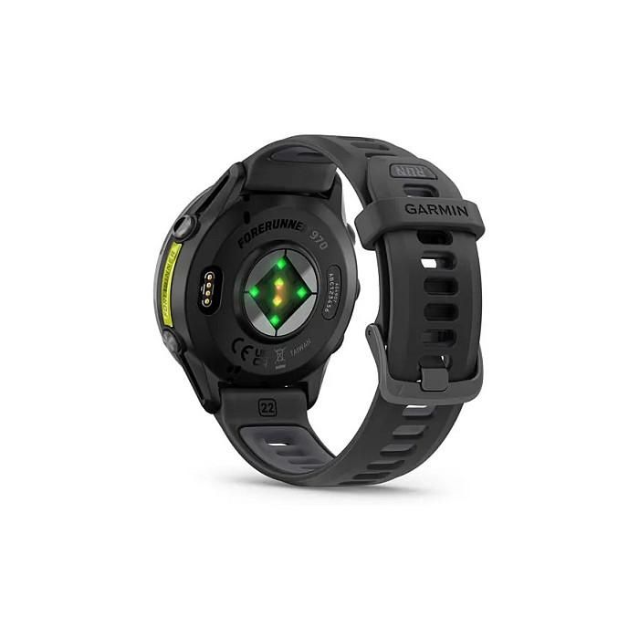 Garmin Forerunner 970 - Reloj Inteligente GPS Multideporte con Pantalla AMOLED Táctil de 47 mm en Titanio Negro/Amarillo, ANT+, Wifi, Monitor Cardiaco y 15 Días de Batería