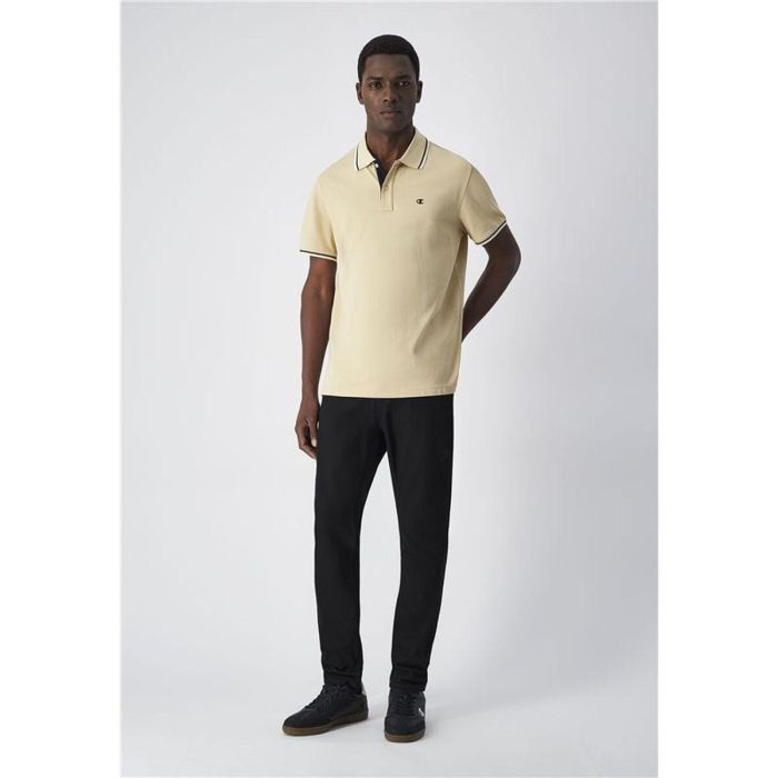 Polo de Manga Corta Hombre Champion Beige S 1