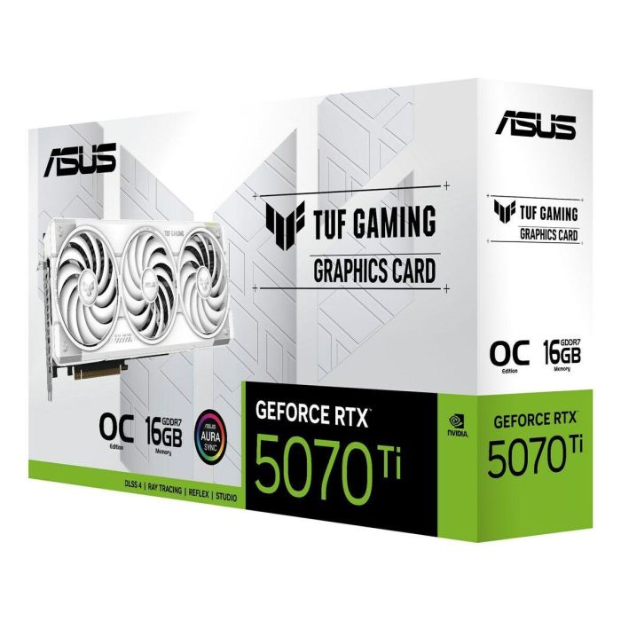 ASUS TUF-RTX5070TI-O16G-WHITE-GAMING GeForce RTX 5070 Ti 16GB GDDR7 Gaming Blanca PCI Express 5.0 10