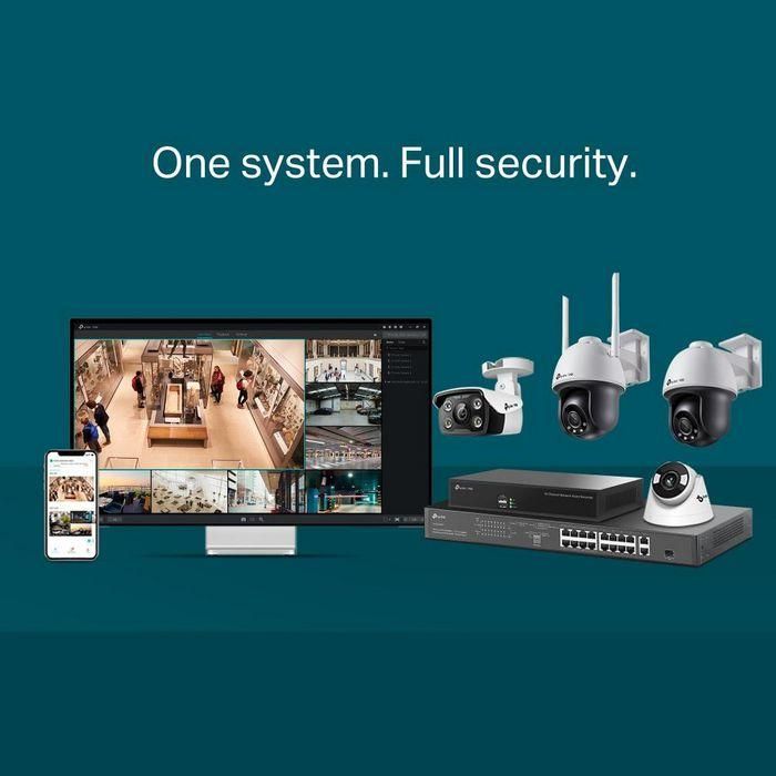 VIGI 1/3” Progressive Scan CMOS, 4 mm F1.6, 3D DNR, IP66, 30 m, 2560 X 1440, 60 fps, 1x RJ45 10/100M 6