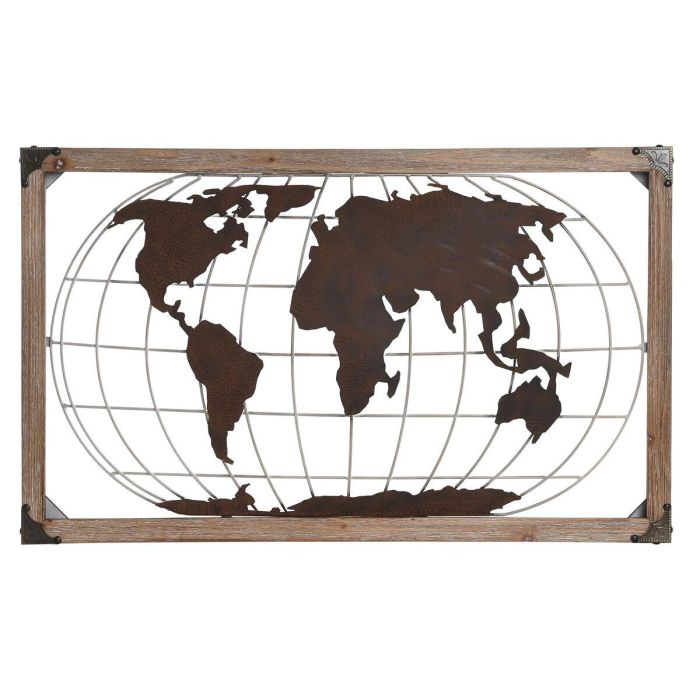 Figura Decorativa DKD Home Decor Natural Metal Cobre Pino Mapamundi (75 x 6 x 46 cm) Figura Decorativa DKD Home Decor Natural Metal Cobre Pino Mapamundi (75 x 6 x 46 cm)