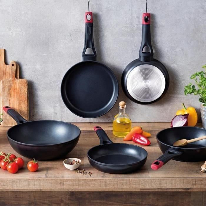 Wok Aluminio Forjado Optima + Pyrex 28 cm 4 Wok Aluminio Forjado Optima + Pyrex 28 cm 4