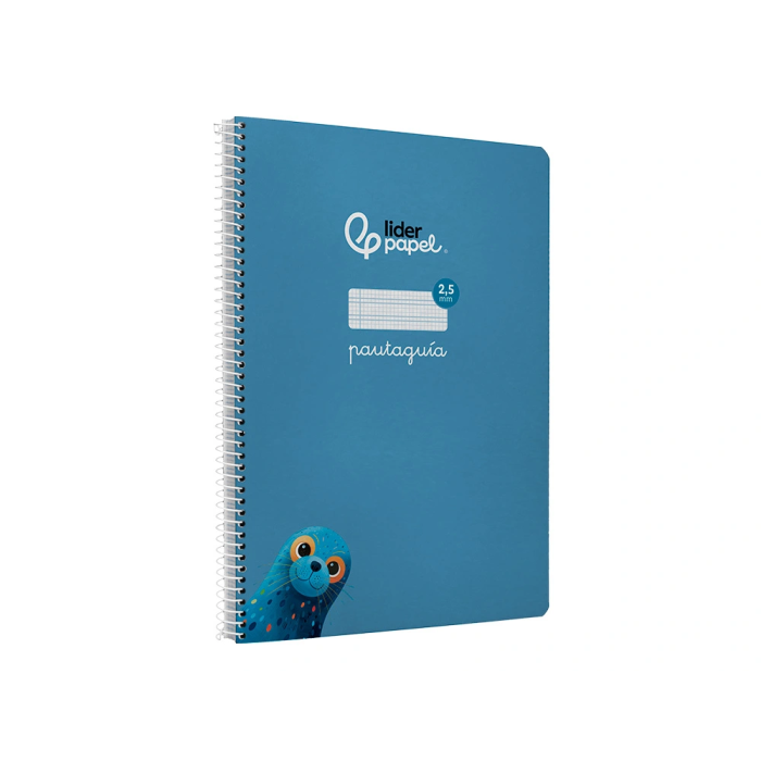 Liderpapel Cuaderno Espiral A4 Tapa Dura Pautaguía 80 Hojas 90gr Cuadro Pautado 2,5mm Color Azul 4