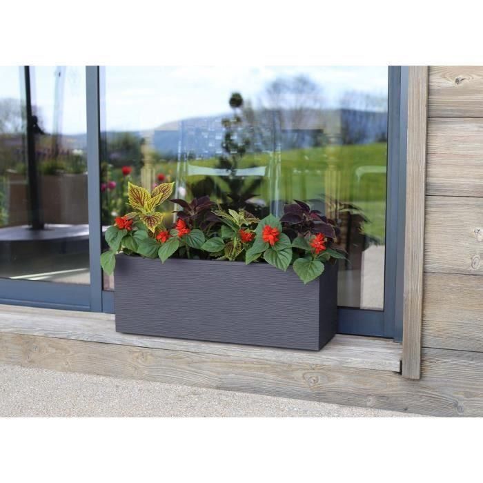 EDA PLASTIQUE Balconniere Graphit Up - 25 L - 59 x 19.5 x 22.8 cm - Gris antracita 2 EDA PLASTIQUE Balconniere Graphit Up - 25 L - 59 x 19.5 x 22.8 cm - Gris antracita 2