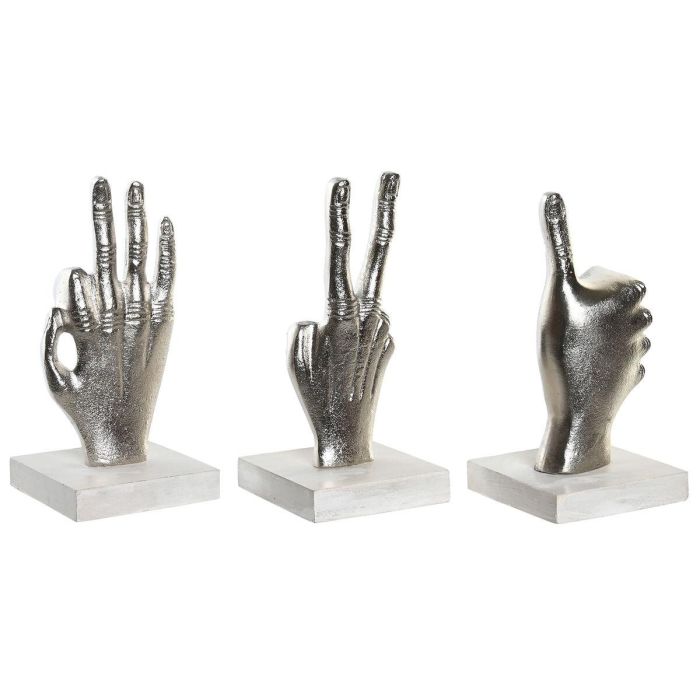 Decoracion Loft DKD Home Decor Plateado 10 x 20 x 10 cm (3 Unidades) Decoracion Loft DKD Home Decor Plateado 10 x 20 x 10 cm (3 Unidades)